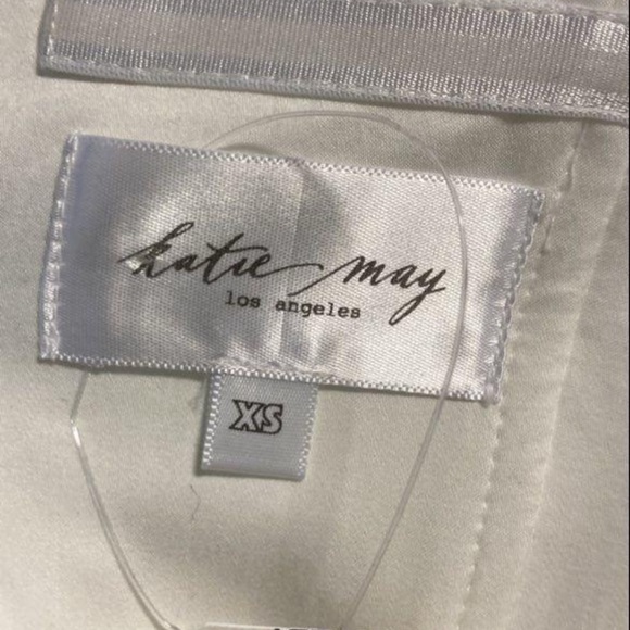 Katie May NWT Ellee Mini Dress in Ivory tulle satin bridal party strapless XS - Picture 3 of 8